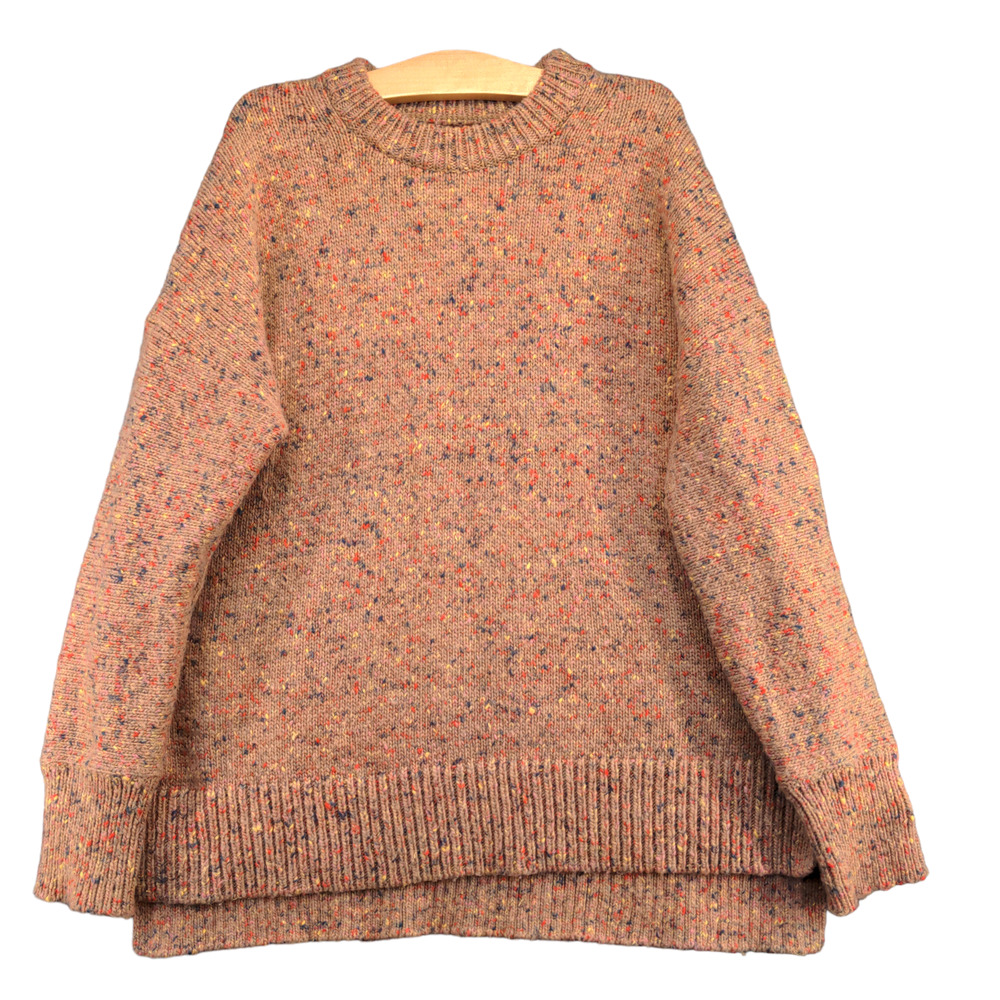 Lou & Grey Women's Marled Knit Sweater Multicolor Large Long Sleeve Crew Neck